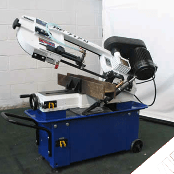 Horizontal band saw for cutting steel or stainless-steel bars