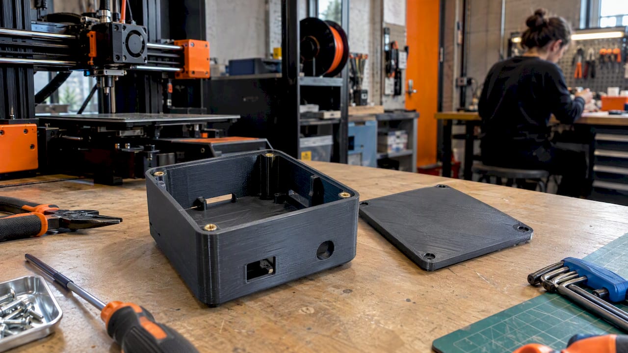 Boîtier imprimé en 3D contrôlé avant la conception électronique